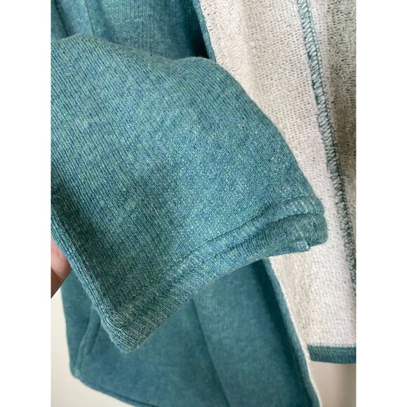 Pact Organic Cotton Women Open Front Cardigan Size Small Green Terry Sustainable - Picture 13 of 16